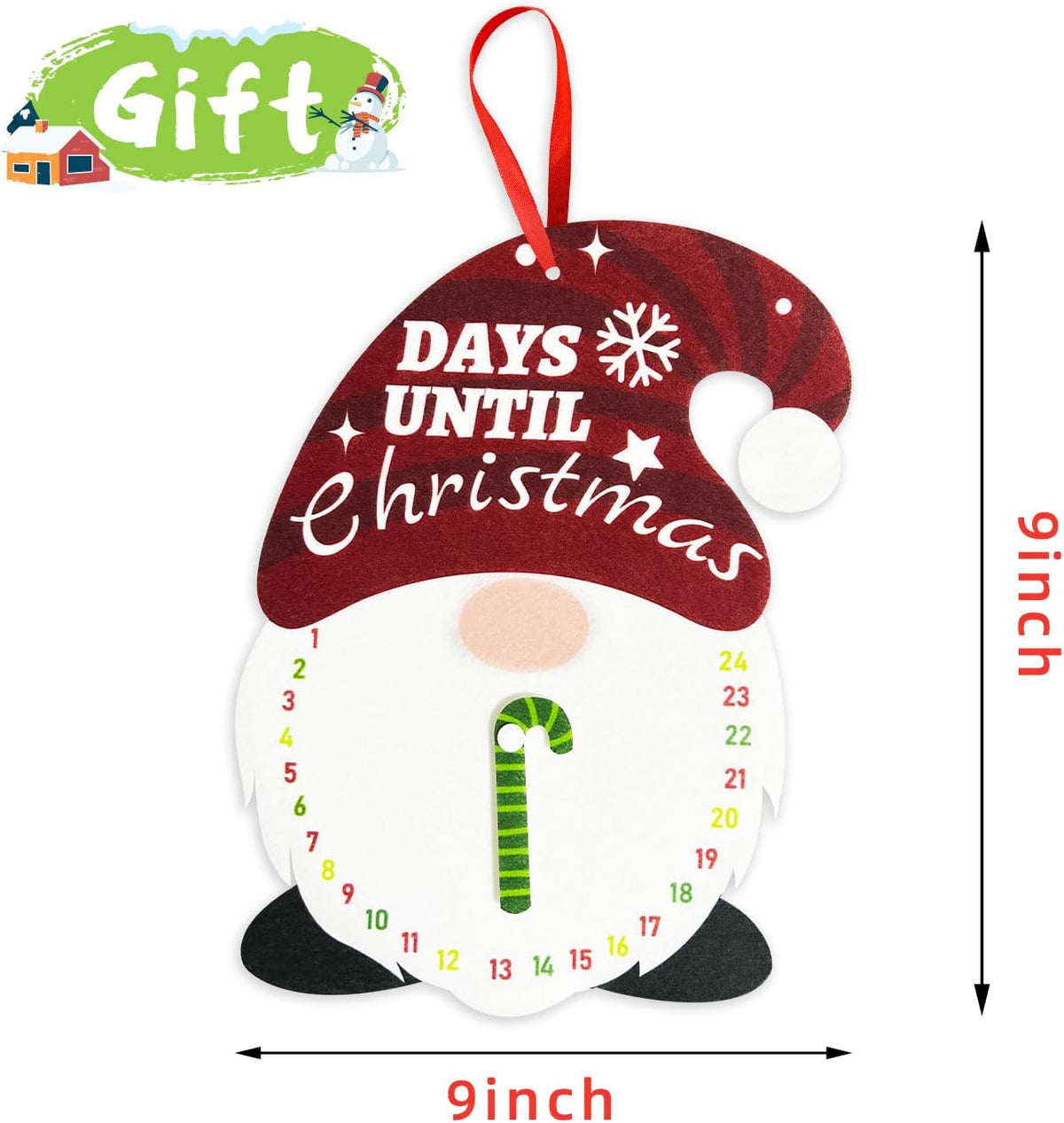 Felt Christmas Tree for Toddlers with Snowflake Light + 32 Ornament - C-gnome - image 4