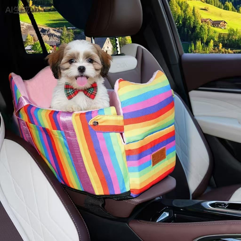 Console Dog Car Seat for Small Dogs to – Essentials for Dogs - Colorful 1 / Small