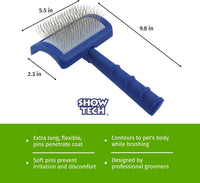 Show Tech Tuffer Than Tangles Slicker Brush for Dog Grooming with Long - Medium Size Soft Pins - image 3