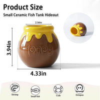 Pink Aquarium Decor Ceramic Cute Strawberry Betta Fish Tank Cave – Essentials for Fish - Honey-brown / Honey - image 3