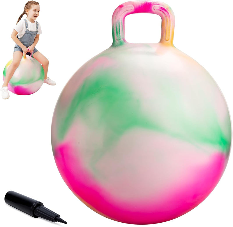 ZOOJOY 18 inch blue dinosaur hopper ball for kids with handle