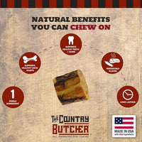 2" Beef Marrow Dog Bones for Aggressive Chewers, Small Breed Dog Treat, Natural, Tough, Chew Toy, Made in The USA, 6 Count