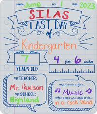 Canopy Street first and last day of school dry erase sign set in notebook design, 10 x 12 inches - view 10
