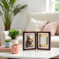Pearhead Pet Paw Print Frame with Clay Impression Kit - Espresso Clay Print Table Top Frame - image 2