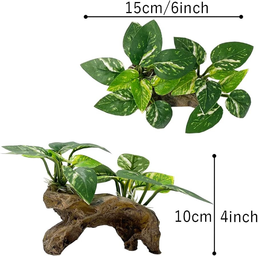 Fish Tank Decorations Aquarium Decor Ornaments Betta Silk Leaf pad - Type-c - image 3