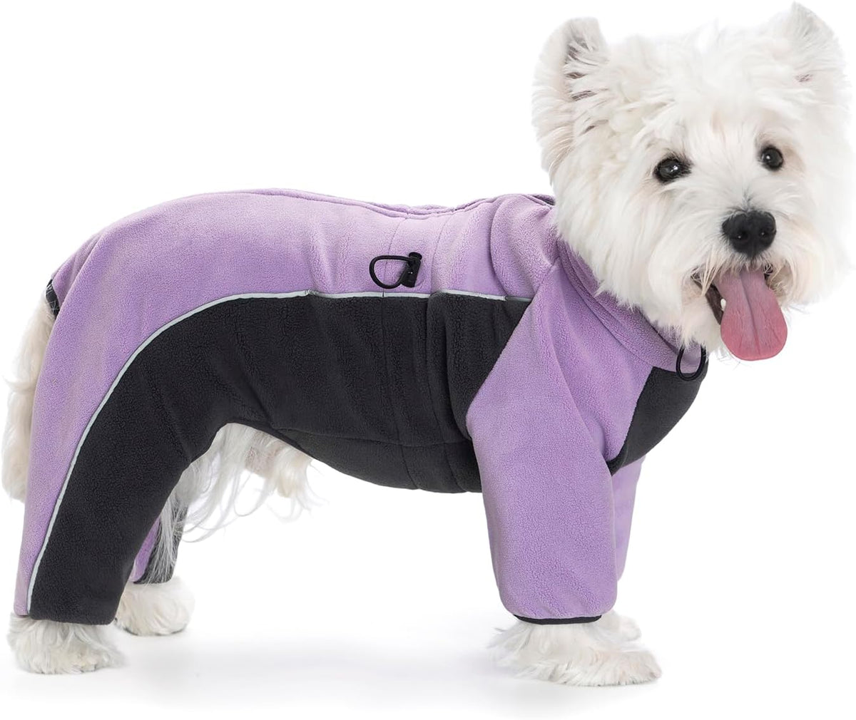 Fleece Dog Coat for Small Medium Dog - Purple / L