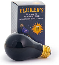 Fluker's Incandescent Black Nightlight Bulbs for Reptiles - 60 Watts