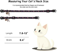2 Pack Cute Cat Collars - Cartoon Bee Ladybug Breakaway Cat Collar with Bell & Matching Pendant - Spooky Halloween - image 4