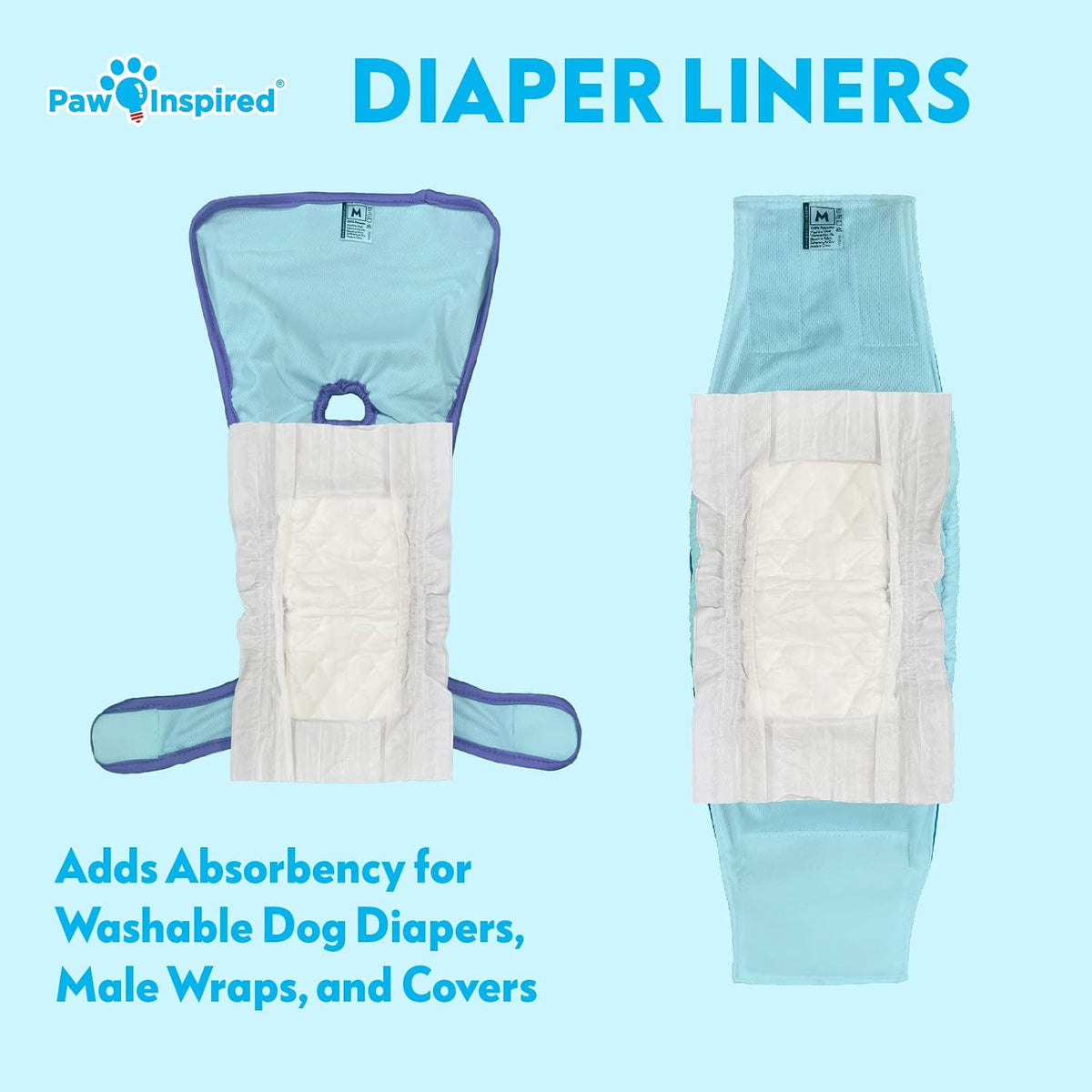 Paw Inspired Disposable Leakproof Dog Diaper Liners - 180 Count (Diaper Liners) - image 3