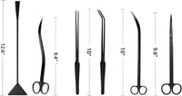 Aquascaping Tools 7 in 1 Kit Aquarium Plant Scissors Tools Set Curved - image 2