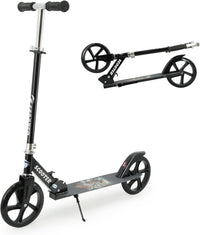 TENBOOM folding kick scooter with 8 inch wheels, rear brake and adjustable handlebar