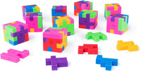 Super Z Outlet 12 Pack Colorful Puzzle Erasers Miniature Pencil - Cube