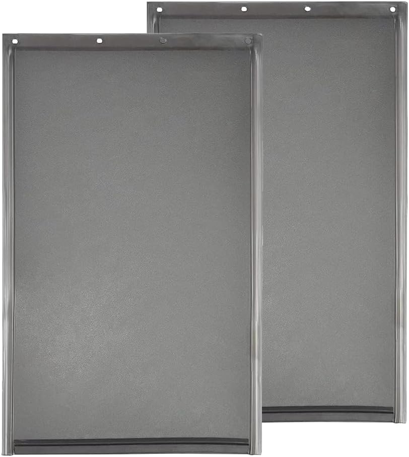 AMZOO Large Replacement Dog Door Flap PetSafe 16 7/8” x 10 1/8” - Matte Gray / Medium / 2