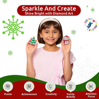 Little Jupiter diamond art Christmas ornaments kit with gem bells, stars and snowflakes - view 4