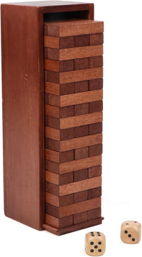 Wooden Blocks Stacking Games 48PCS Tumbling Tower for Kids Families – Fun for Kids & Family - 54PCS