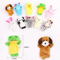 10Pcs Finger Puppets Set - Soft Plush Animals Finger Puppet Toys for Kids, Mini Plush Figures Toy - image 2