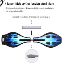 Sumeber waveboard caster board for kids and teens with two light up LED wheels - view 7