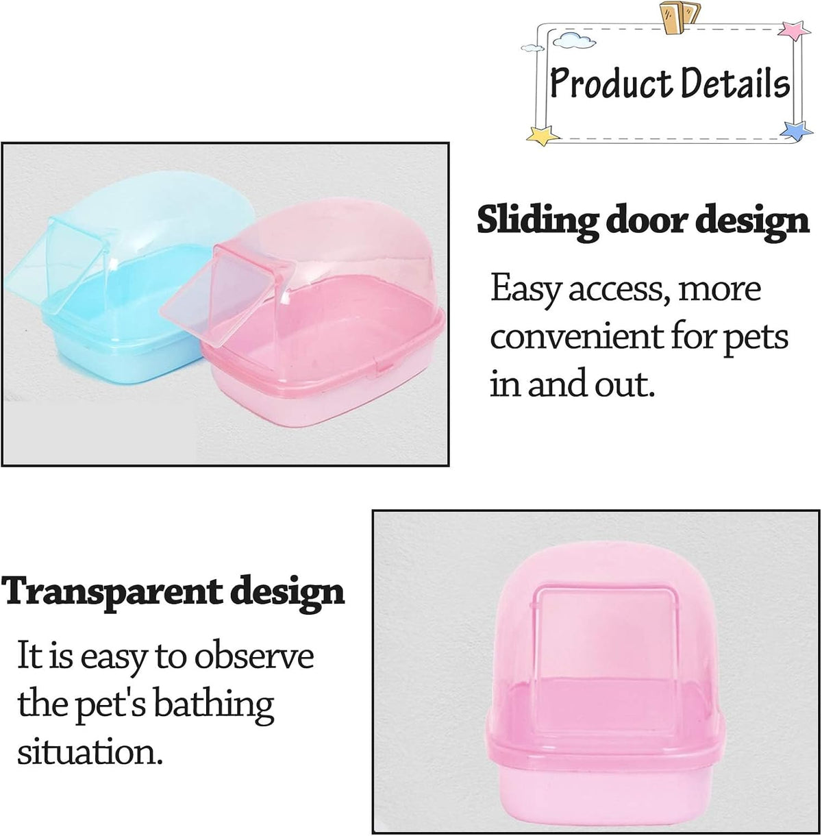 kathson Dwarf Hamster Bathroom - Pink - image 3
