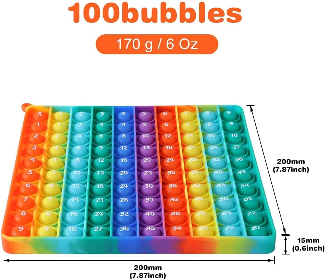 DK-SIMINA Large P0pp with Numbers - Rainbow 1-100 Numbers - image 2