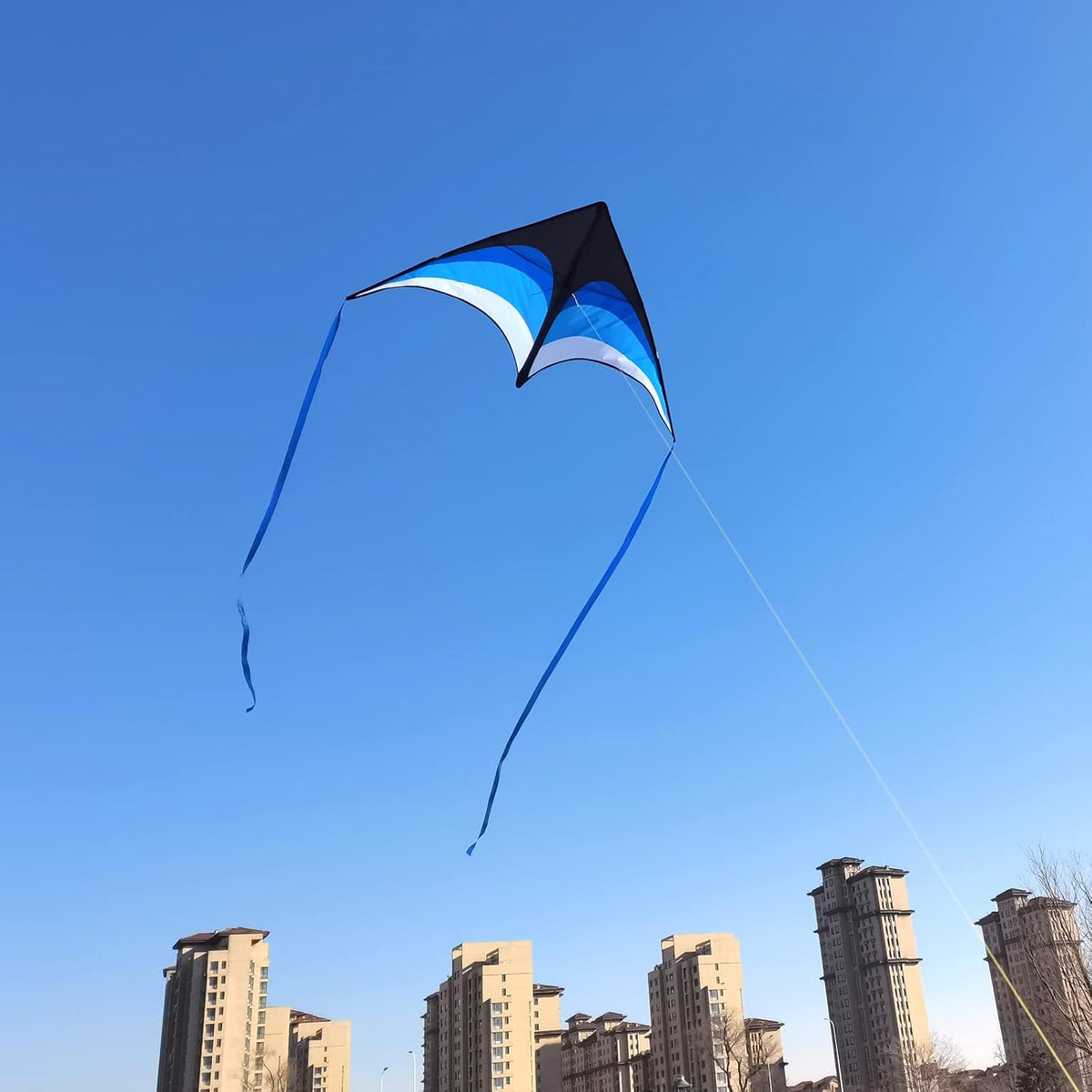 Delta Kite for Kids Ages 4-12 - 1 / Black Blue - image 2