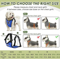 SlowTon Dog Seat Belt Harness for Car, Dog Car Harness Adjustable Mesh Breathable & Dog Seatbelt Safety Tether with Elastic Bungee for Small Medium Large Pets(Blue, Double Clip, S)