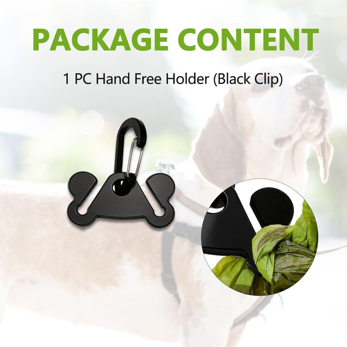 Dog Poop Bag Holder Leash Dogs Waste Bag Clip Dispenser Plastic - 1 Count (Pack of 1) / Black - image 3