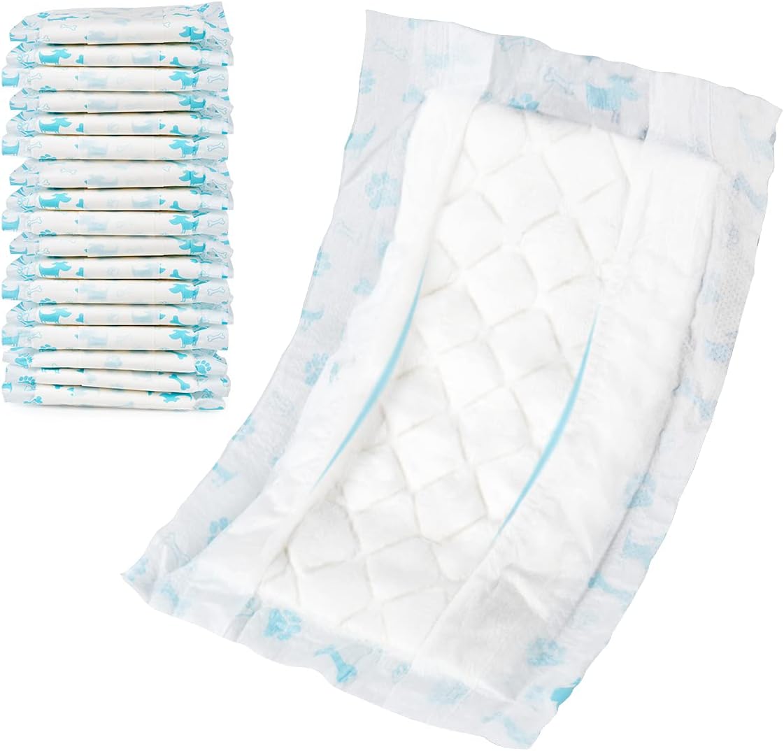 Disposable Dog Diaper Booster Pads XS - Bones / M - (100 Count)