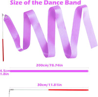 12PCS Red Dance Ribbons, Red Party Favors - Light Purple 12PCS - image 4