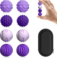 DGMDGS 8 silicone magnetic fidget balls in black and green textures - view 2