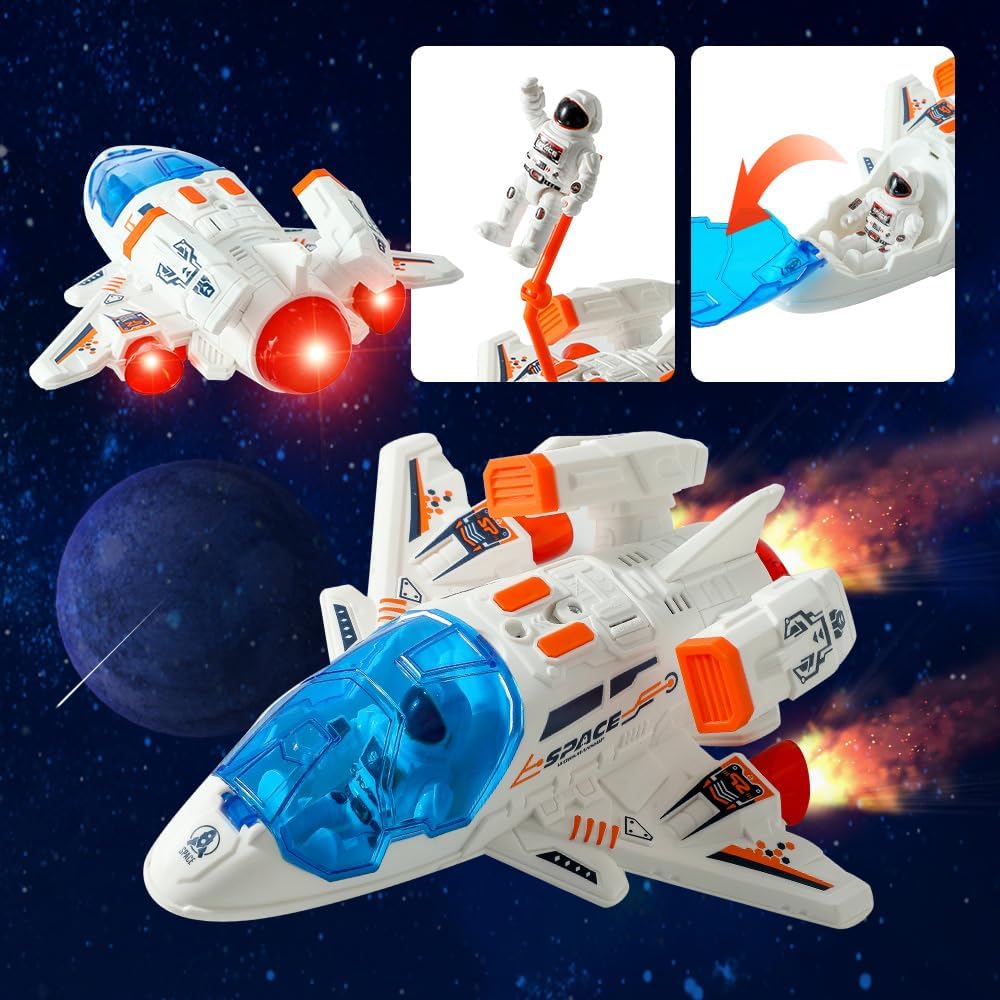 Wbzle space ship toy with astronaut figure, opening cockpits and telescopic arm - view 10
