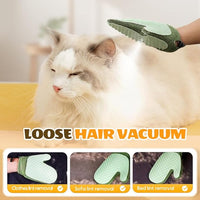 All-in-One Grooming Mist Glove for Pets, Upgrade Efficient Pet Hair Remover Gloves Grooming Spray Comb, Gentle Deshedding Efficient for Dogs & Cats (Blue)
