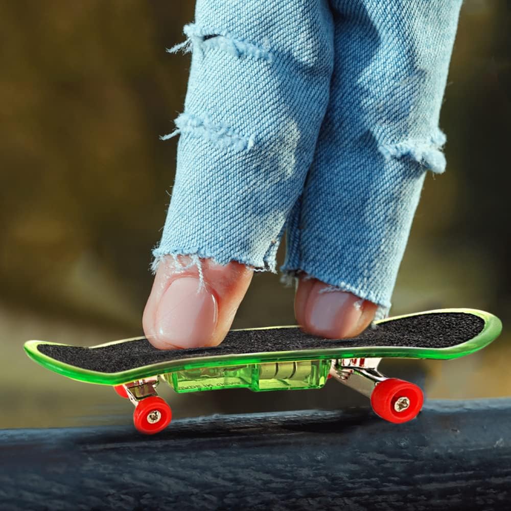 Beselley light up finger skateboards, set of 25 LED fingerboards with random deck patterns - view 3