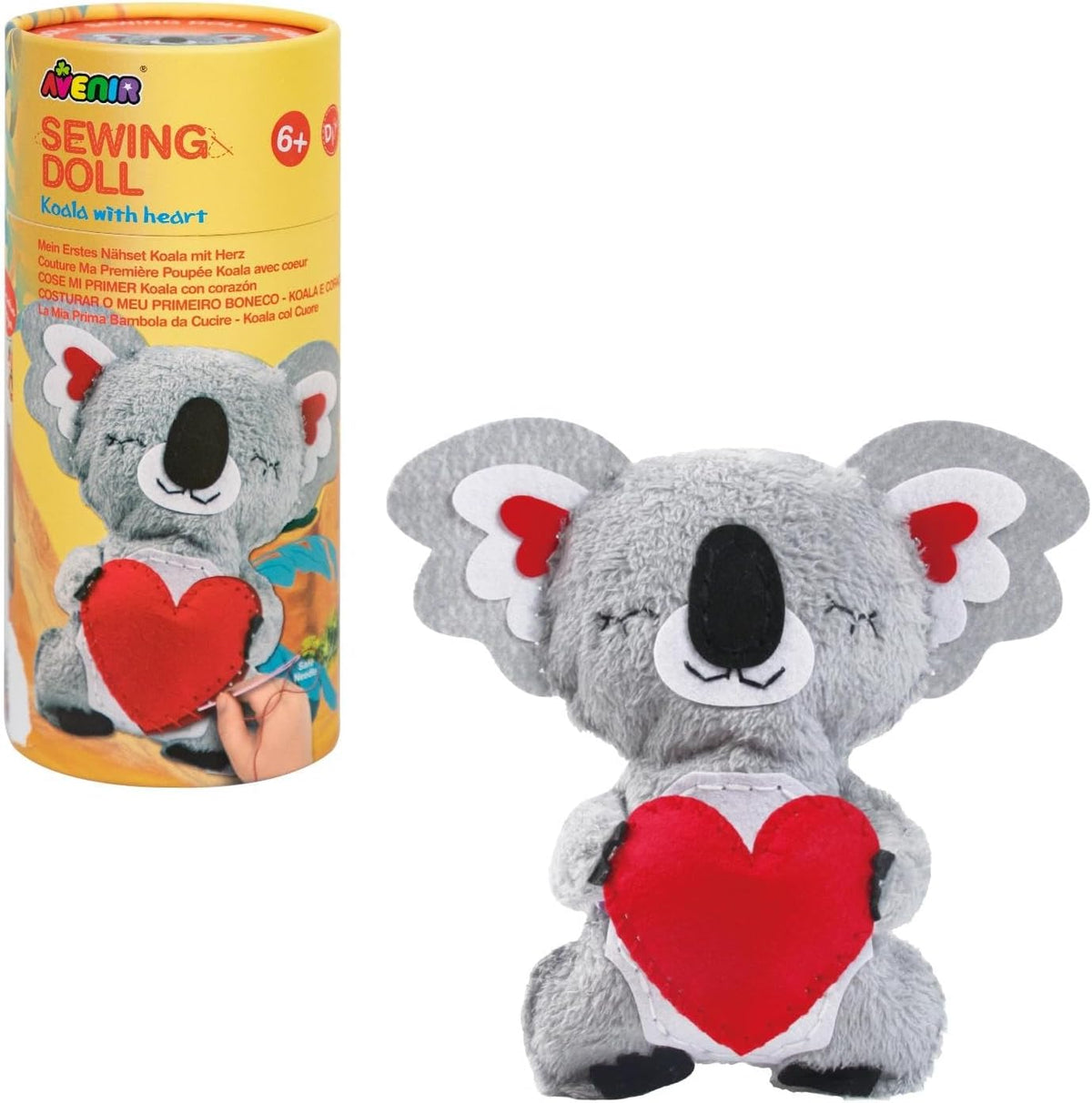 Avenir My First Sewing Kit for kids with a finished unicorn plush and pre-cut fabric pieces - view 4