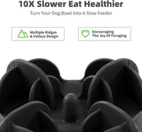 Jaoul Slow Feeder Dog Bowls Insert - Cuttable X-Large(7 inch) / Black - image 4