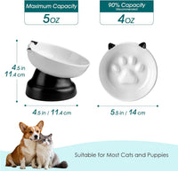 vancasso Slow Feeder Cat Bowls - Black - image 2