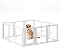 Citylife Clear Acrylic Plastic Dog Playpen Indoor,for Puppy Cat Rabbit Ferret Transparent Pet Pen,Easy Assemble Whelping Crate Kennel Cage Enclosure for Small & Medium Dogs 12 Panels