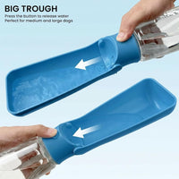 Portable Dog Water Bottle Dispenser [Leak Proof & Foldable] Dog - Dark Blue / 19OZ - image 4