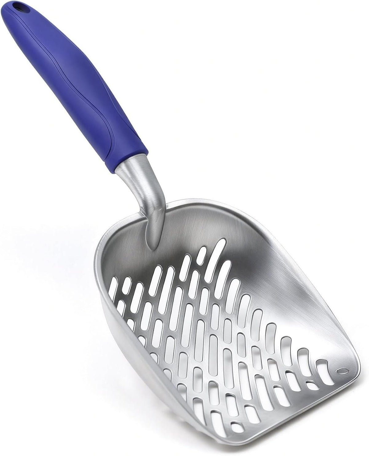Cat Litter Scoop, Kitty Metal Scooper with Long Handle – Daily Care for Cats - Large / Blue