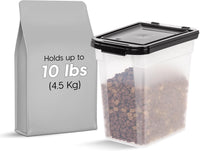 IRIS USA Airtight Pet Food Storage Rolling Container - 10 lbs / Clear/Black - image 4