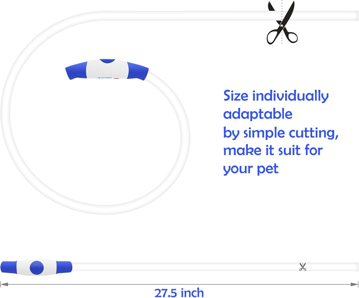 Led Dog Collar, BSEEN USB Rechargeable Flash Light up Dog Collar – Essentials for Dogs - Blue - image 4