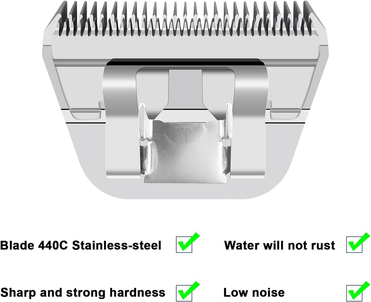 10# Dog Grooming Ceramic Blades, Compatible with Andis, Oster A5 - 5fw-6.3mm / Silver - image 2