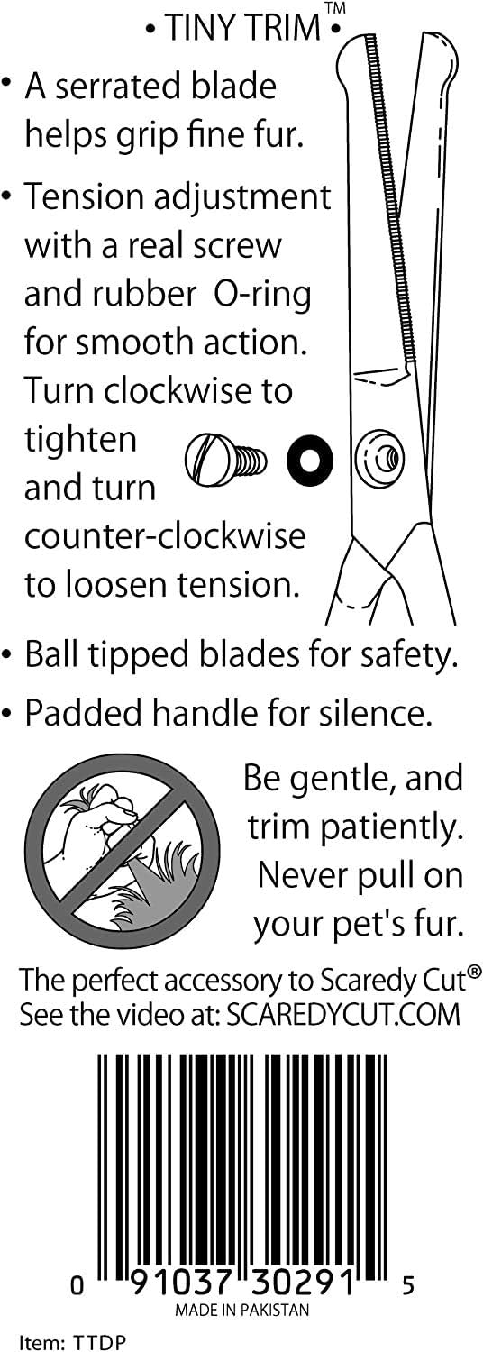 Tiny Trim 4.5" Ball-Tipped Scissor for Dog - Tiny Trim Safety Scissor / Green - image 2