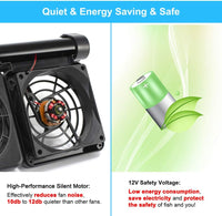 DaToo 3 Fans Aquarium Chiller Fish Tank Fan Aquarium Cooling Fan - 4 Fans - image 4