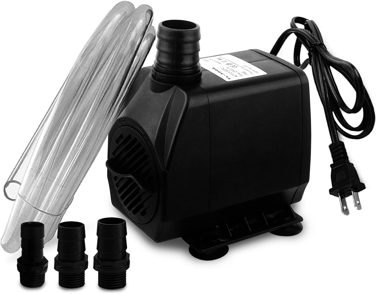 400GPH Submersible Pump with 5 ft Tubing – Essentials for Fish - 800 GPH