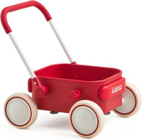 PULA Baby Push Walker with Wheels Toddler Wagon for First Learner - Red