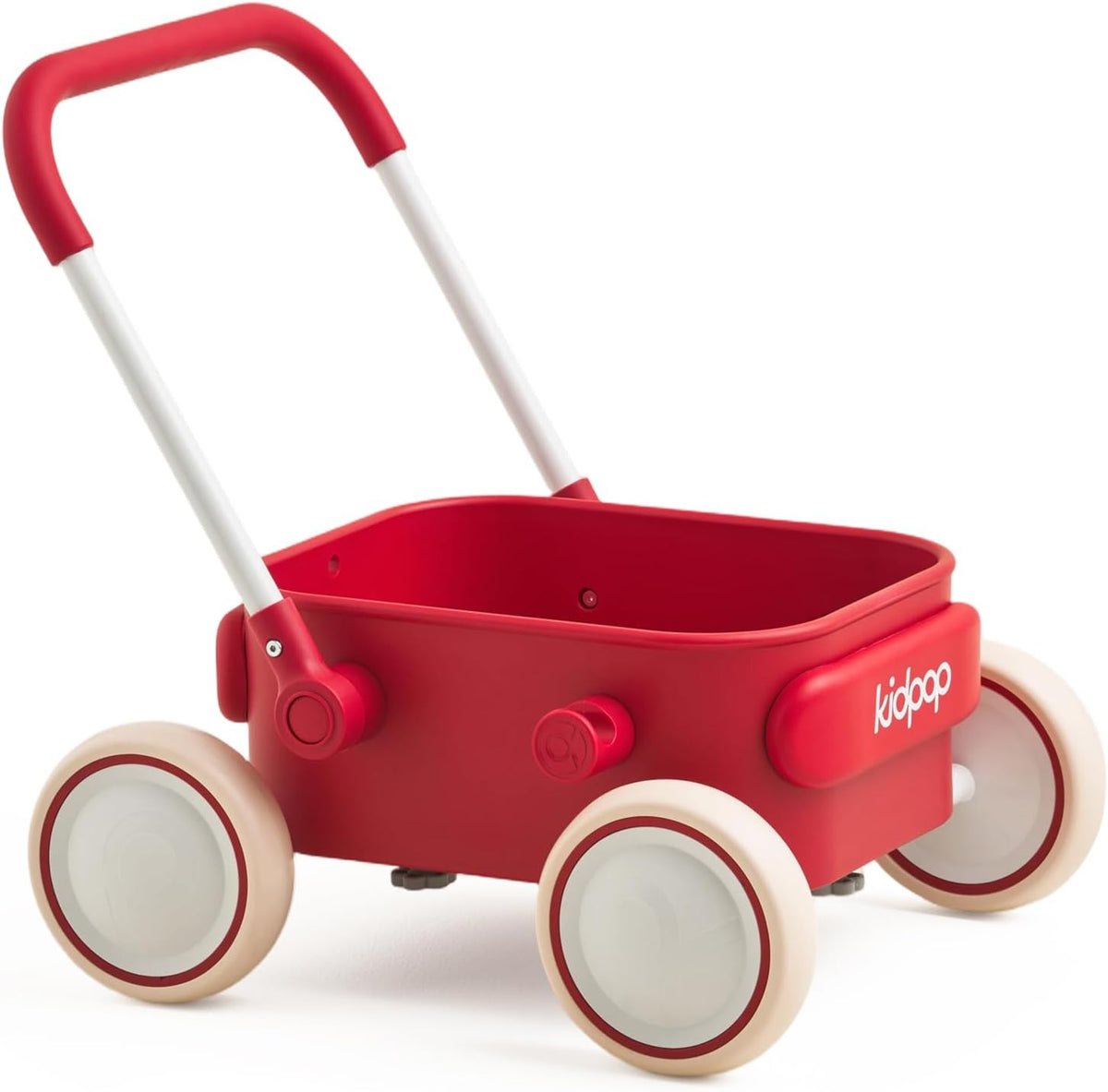 PULA Baby Push Walker with Wheels Toddler Wagon for First Learner - Red
