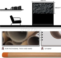 VIP. LINE 3D Effect Black Stone Texture Aquarium Background Poster - 60" x 30"/ 152 x 76cm - image 4
