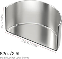 Feedoo 1Gallon Double Layer 304 Stainless Steel Dog Bowl - 2L - image 3