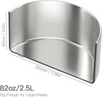 82oz Double Layers 304 Stainless Steel Dog Bowl - Insulated & Durable | Non-Slip Base | Easy to Clean | BPA-Free Safe Dog Food and Water Bowl