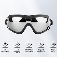 Medium Clear Dog Goggles Eye Protection - Style Black / Large - image 4